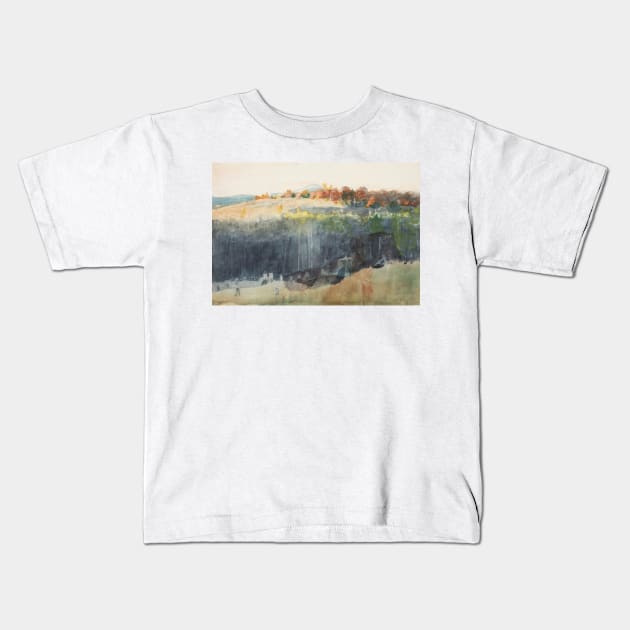 Valley and Hillside by Winslow Homer Kids T-Shirt by Classic Art Stall